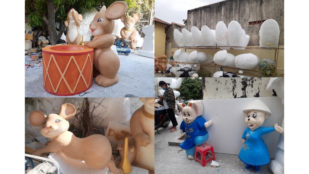 trang trí Tết 2026 cho chuỗi cửa hàng thời trang đồng bộ nhận diện