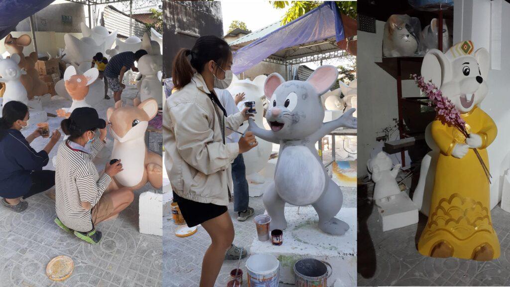 đường đèn led Tết 2026 mặt tiền tòa nhà – an toàn PCCC