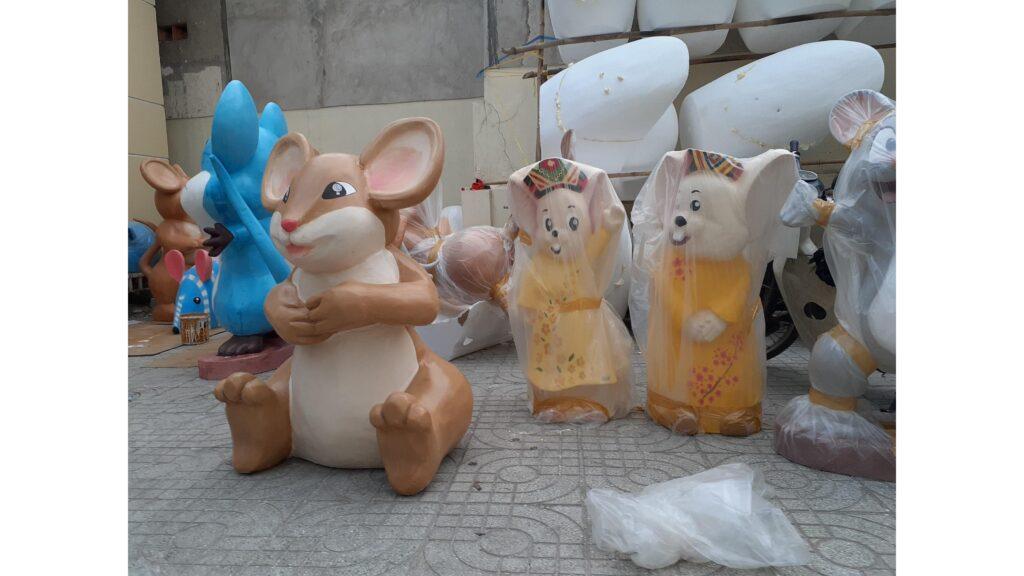 sản xuất chữ số 2026 kích thước lớn phủ sơn PU chống UV