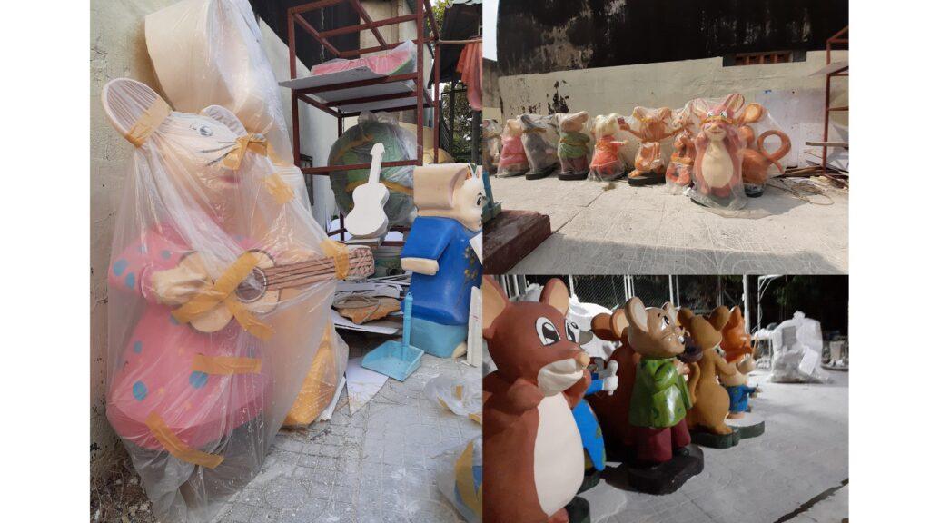 mô hình thỏi vàng Tết 2026 foam phủ nano chống trầy