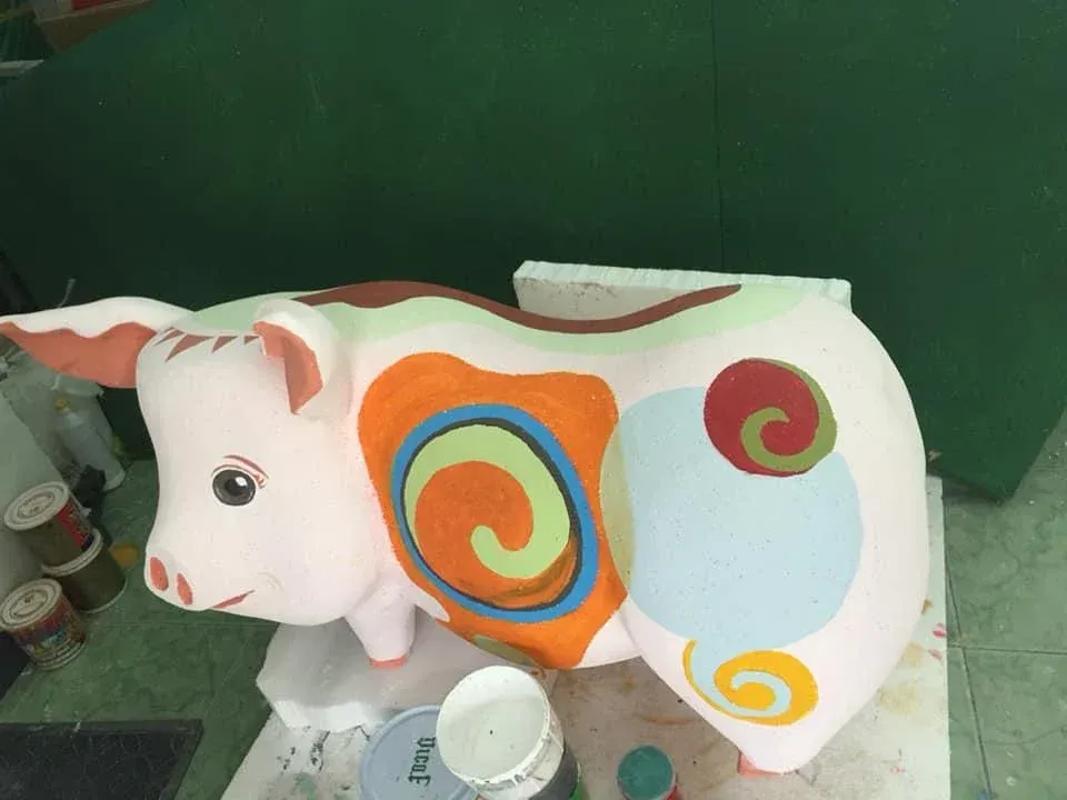 trang trí Tết 2026 khu tiếp khách – backdrop thương hiệu