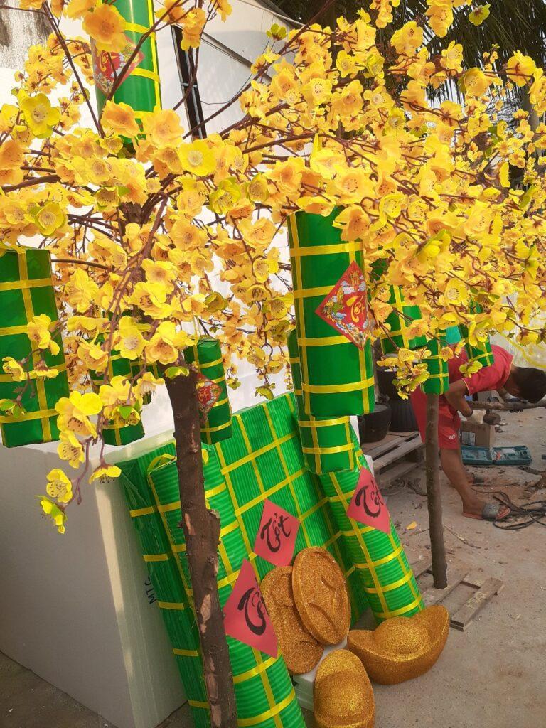 trang trí Tết 2026 khu phức hợp – nhiều điểm chụp