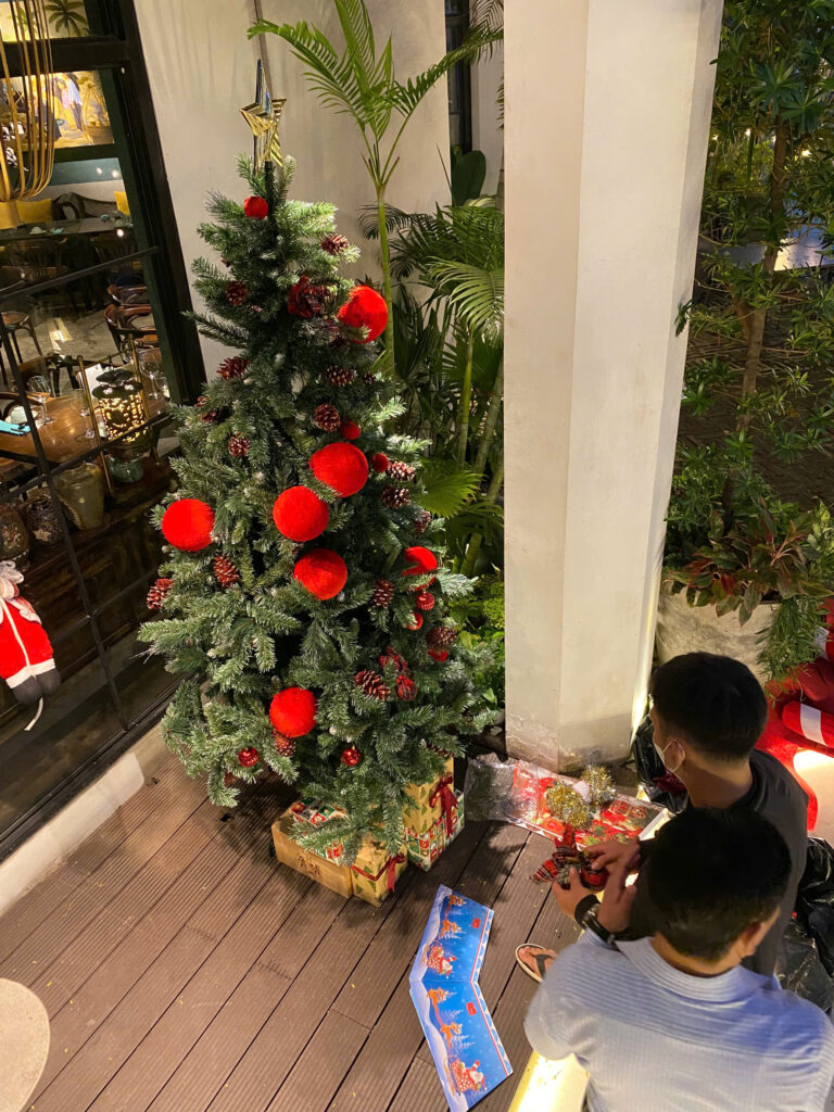 trang trí noel vintage rustic ấm áp