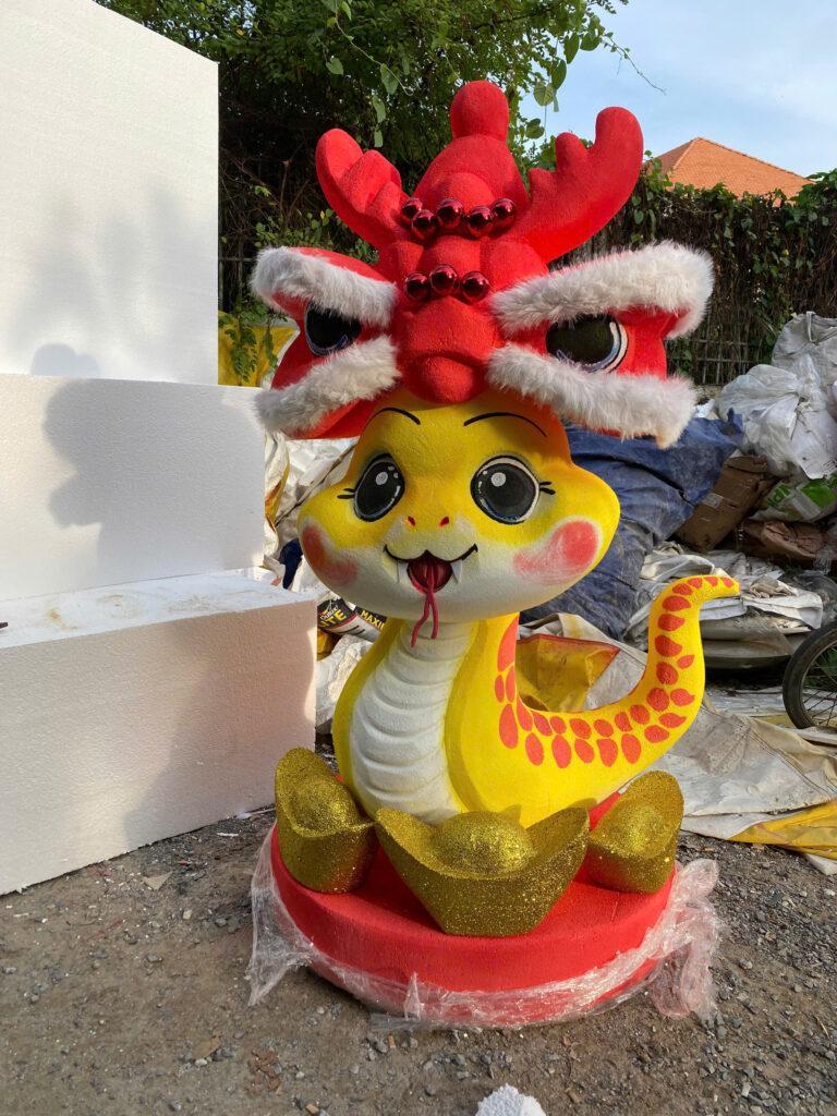 trang trí Tết 2026 booth bán hàng pop-up trong mall