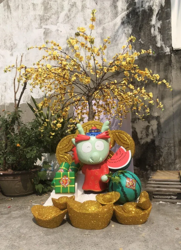 trang trí Tết 2026 tuyến shophouse – đồng bộ mặt tiền