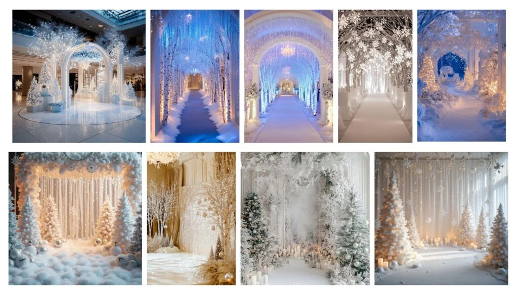 ý tưởng decor giáng sinh mặt tiền shop