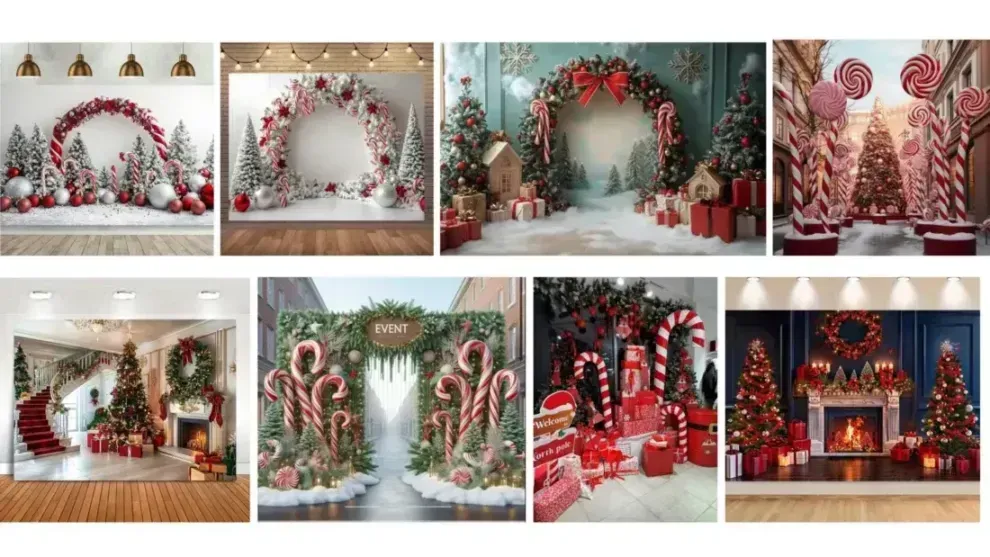 thiết kế cổng chào Noel cho mall