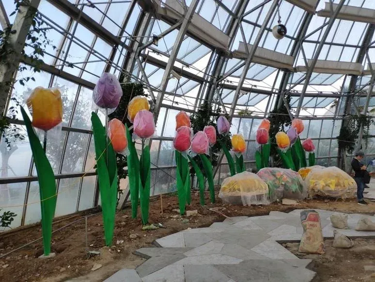 trang trí khu chụp ảnh tết cư dân chung cư – set props