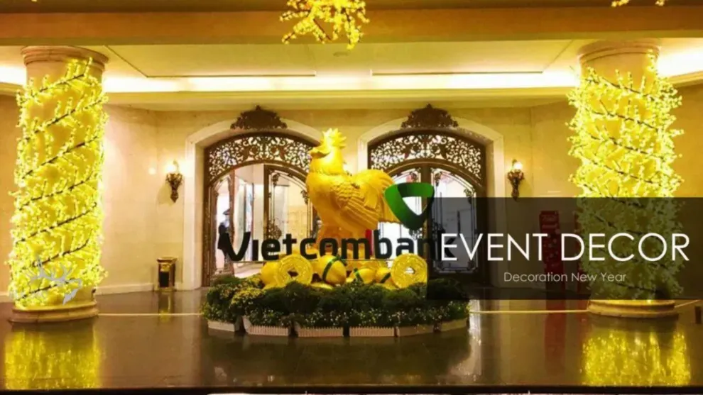 trang trí Tết 2026 cho toà nhà văn phòng – hạn mục tối ưu