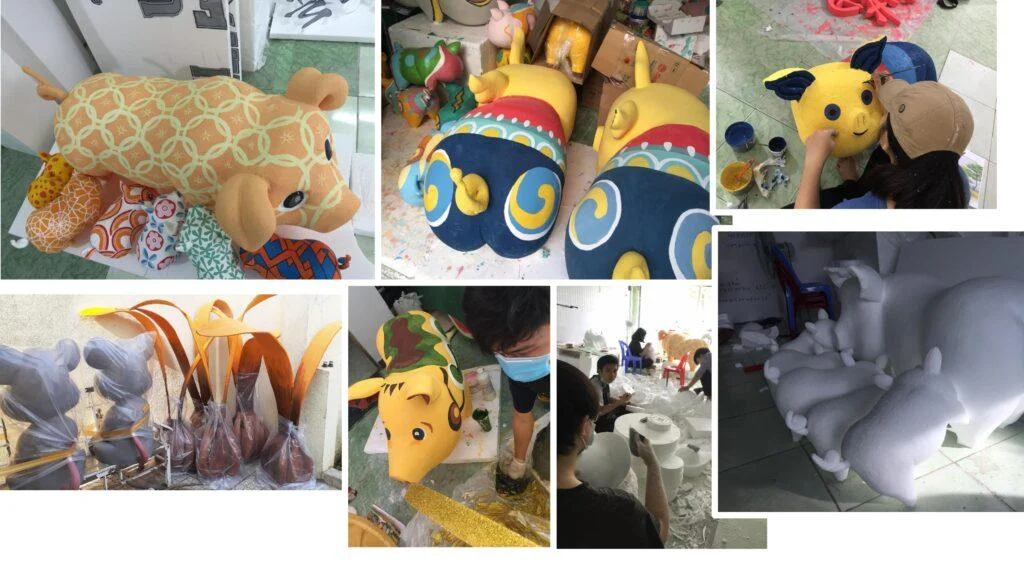 trang trí Tết 2026 sân khấu countdown giao thừa