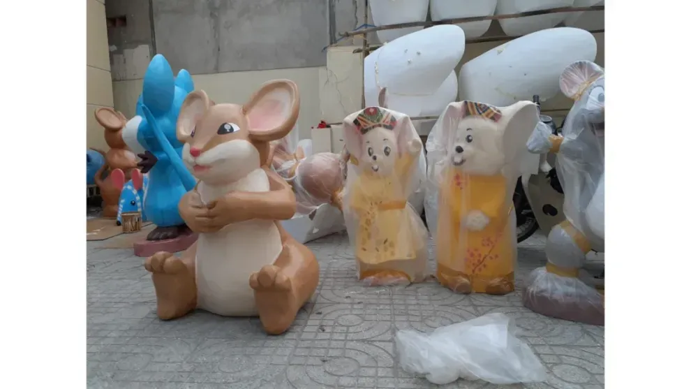 sản xuất chữ số 2026 kích thước lớn phủ sơn PU chống UV