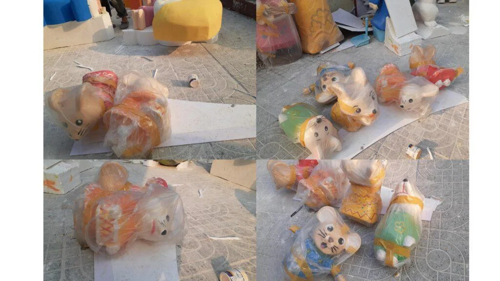 trang trí Tết 2026 resort – vật liệu chống ẩm muối biển