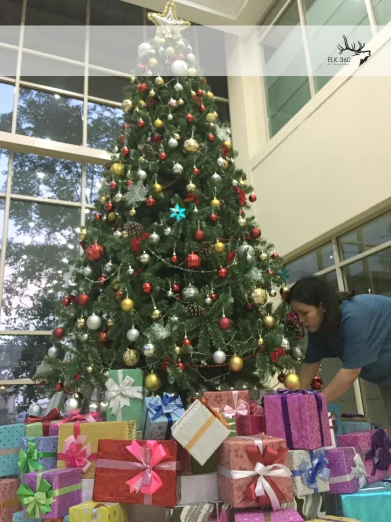 đèn led dây icicle trang trí mặt tiền