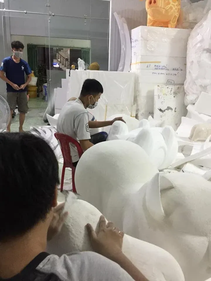 tuyển tổ trưởng tạo hình quy trình nghiệm thu khung xương + foam