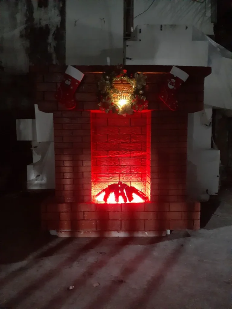 quả châu noel decor tông đỏ vàng xanh