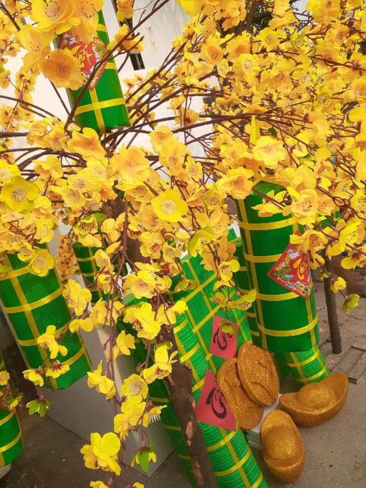 bản thiết kế tiểu cảnh Tết cho trung tâm thương mại