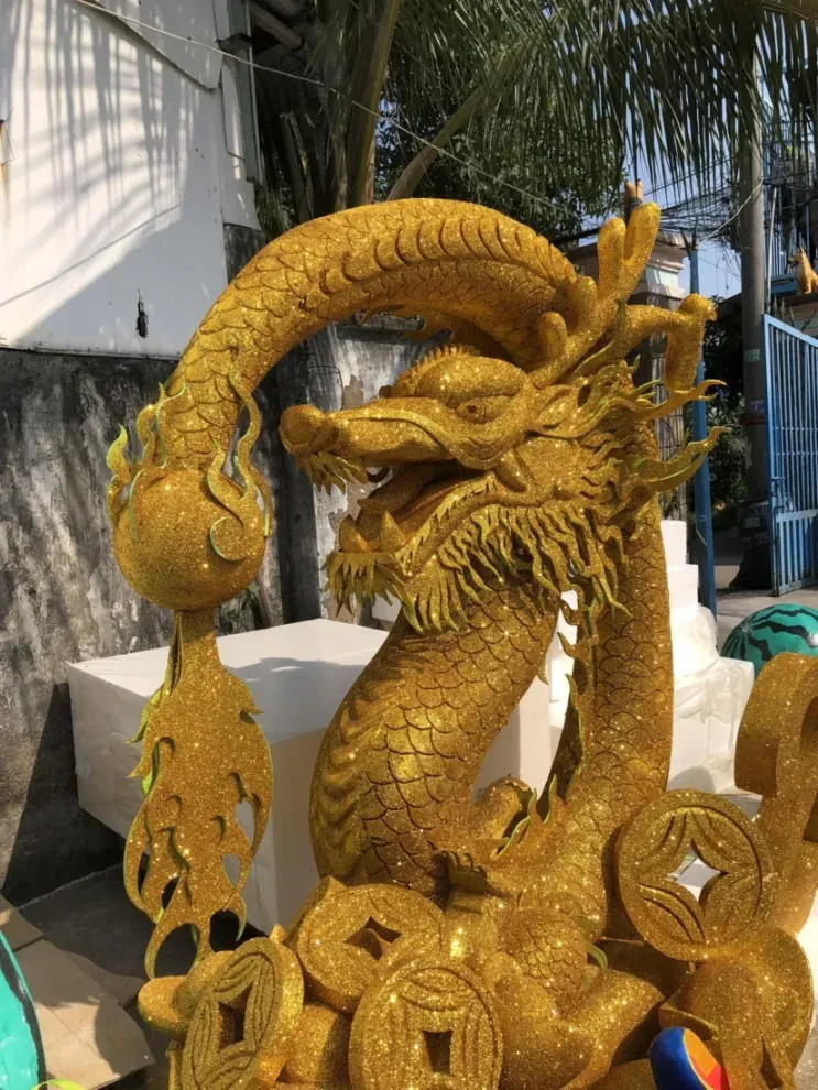 backdrop Tết 2026 mica gương – chụp ảnh lung linh