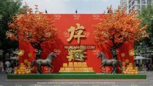 Nhận thi công tượng ngựa composite ngoài trời chịu nắng mưa