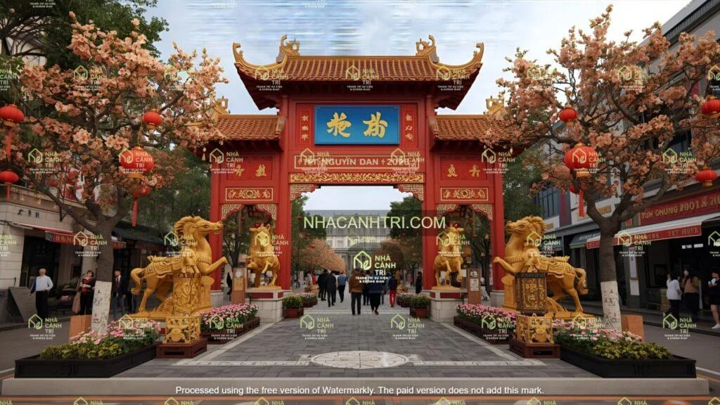 Cơ sở điêu khắc tượng con ngựa vàng mạ ánh đồng