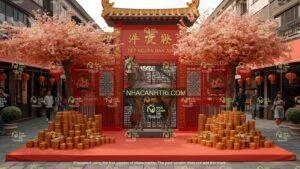 Làm tượng ngựa trắng composite cho khu nghỉ dưỡng