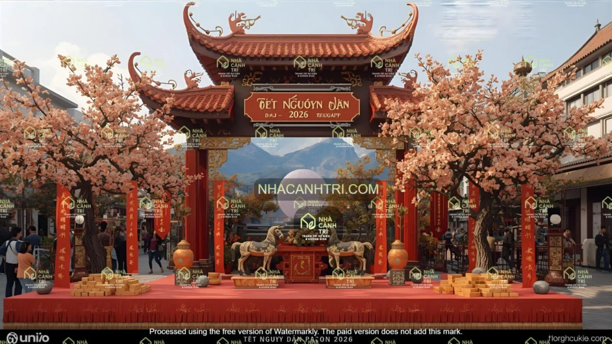 ý tưởng trang trí Tết cho khách sạn, resort