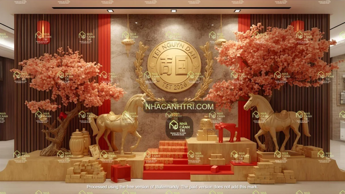 thiết kế không gian Tết tại trung tâm thương mại