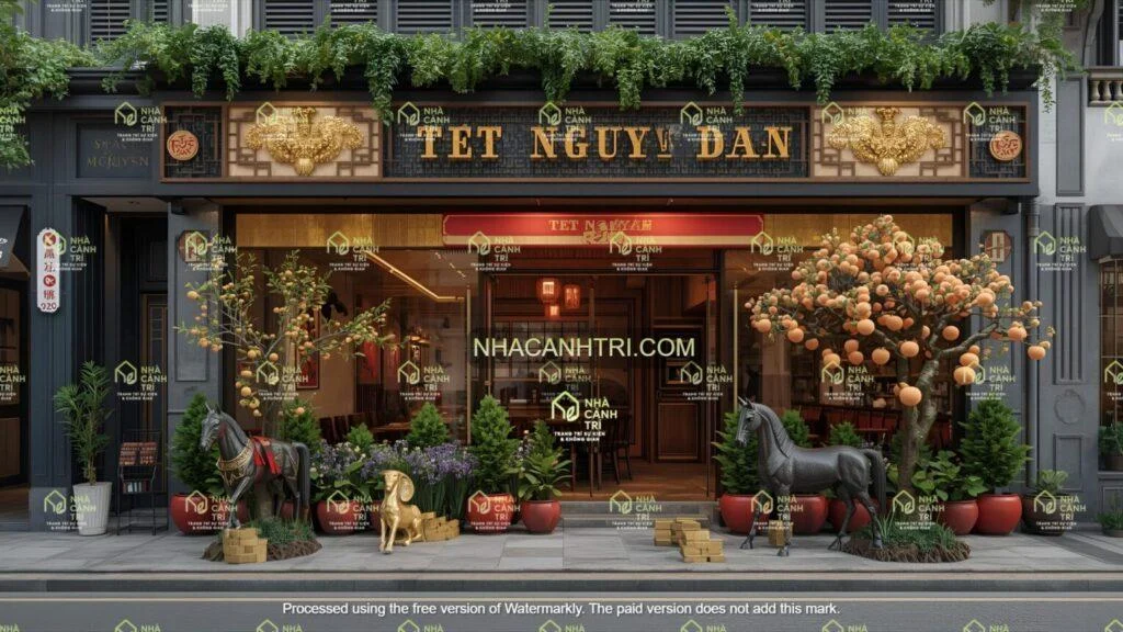 mẫu trang trí Tết cao cấp