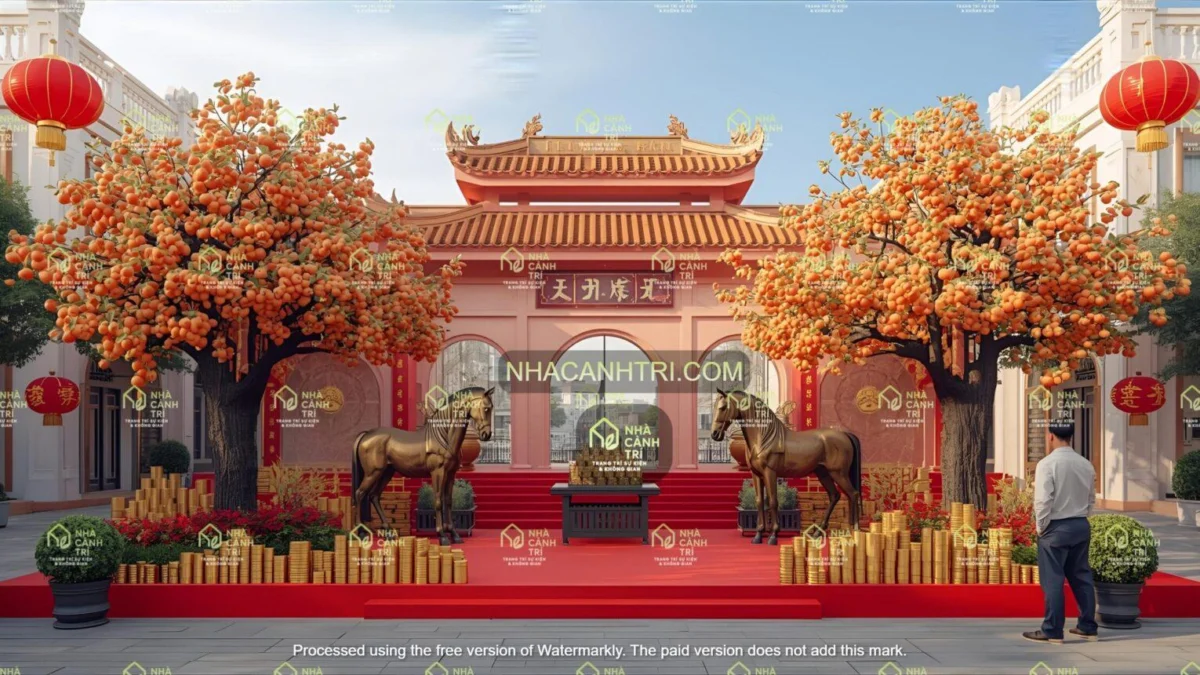 thiết kế sân khấu Tết tại Cần Thơ