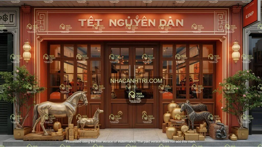 bản vẽ chi tiết decor Tết