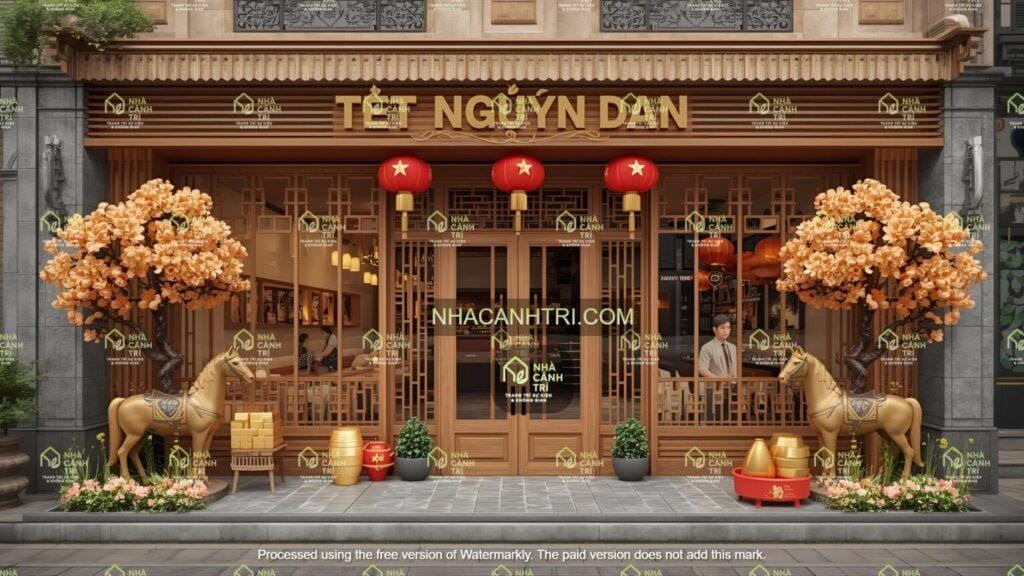 tượng dê dễ thương đặt sự kiện tết