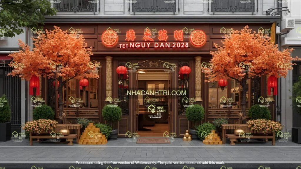 bản thiết kế Tết có sẵn thi công