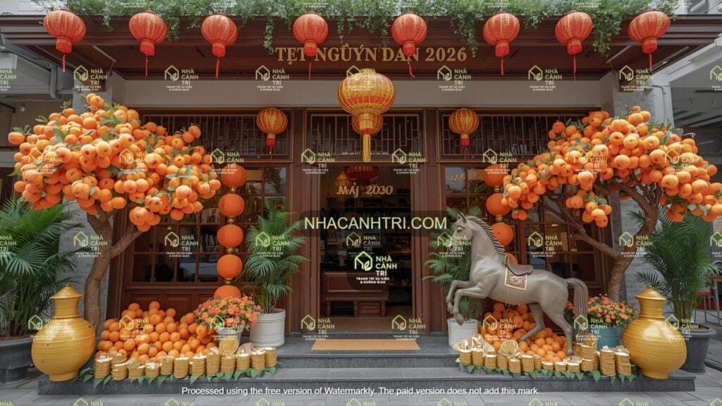 tiểu cảnh Tết 2027 đẹp