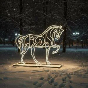 Làm tượng ngựa composite cao 3m trang trí khu phố