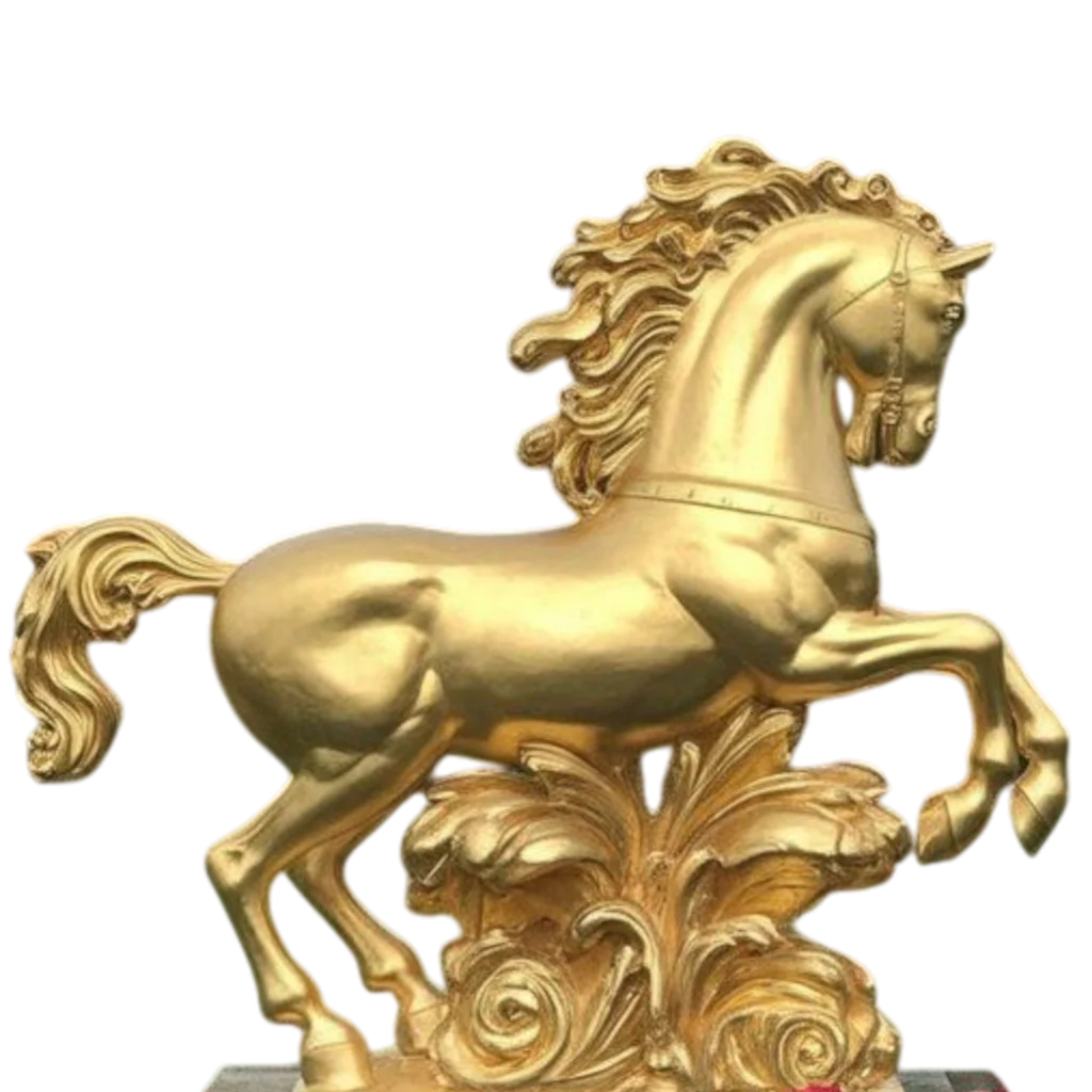 Dịch vụ sản xuất tượng ngựa vàng khổng lồ theo yêu cầu