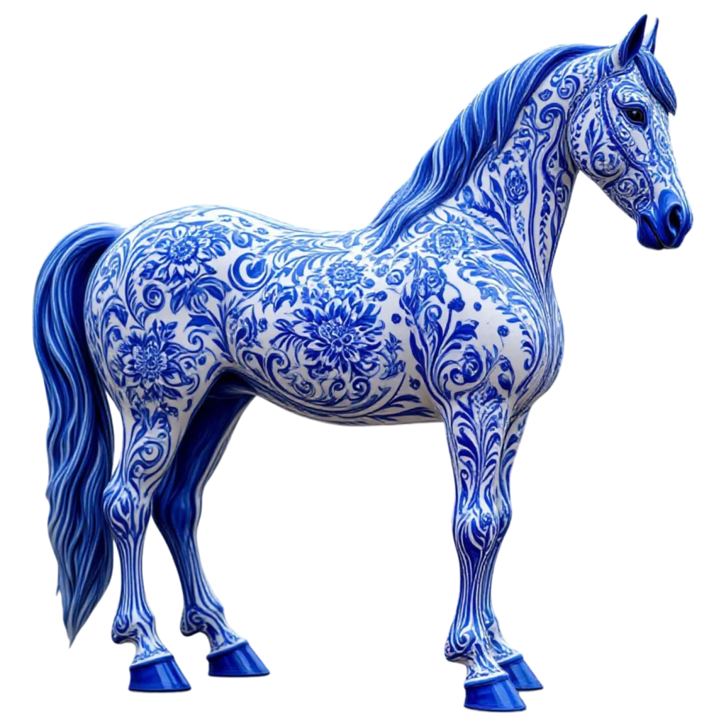 Làm mô hình ngựa vàng rực rỡ trưng bày sự kiện xuân